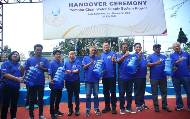 Yamaha Serahkan Clean Water Supply System ke Desa Seloliman Mojokerto Dihari Jadi Ke- 50 Tahun